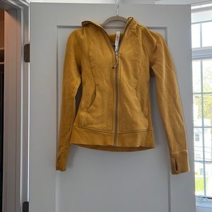 Size 4 lululemon zip up hoodie in mustard yellow